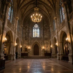 sans inside of his castle, interior view