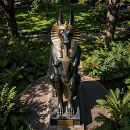 badly photoshoped anubis in the top view of central park