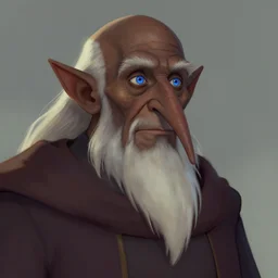 sci - fi, fantasy, man, mighty elder priest, blue eyes, big and thin nose, dark skin, charismatic, maureen haldeman, artstation