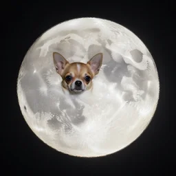 full moon made of chihuahua