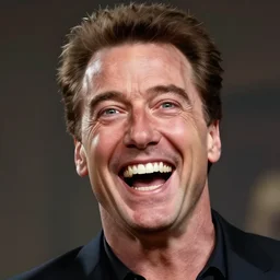 Arnold Schwarzenegger laughing hysterically with crazy eyes, hyperrealistic, concept art, illustration, 8k, cinematic, digital painting, very detailed, volumetric lighting, artstation, octane render