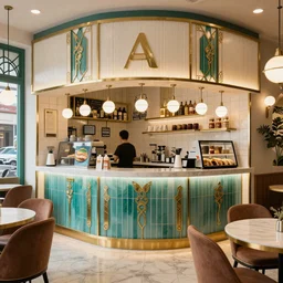 Art Deco shawarma cafe