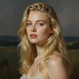 a portrait of a blonde woman in a scenic environment by artgerm and greg rutkowski
