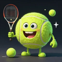 a Seth Green tennis ball monster, tennis ball, chalk, digital art, fantasy, magic, trending on artstation, ultra detailed, professional illustration by Basil Gogos