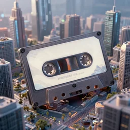 cassette futurism city ,highly detailed, 4k, HDR, award-winning, artstation, octane render