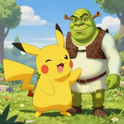 pikachu / shrek