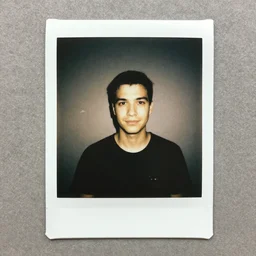 an esports pro, portrait, polaroid, by wolfgang tillmans