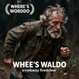 grim, hyperrealistic portrait of where's waldo as a tired and grizzled old man on the run, looking for one last big score before he calls it quits. haunting, realistic digital painting with dark, dramatic lighting and severe grittiness.