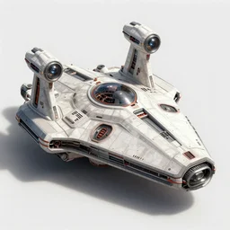 futuristic small spaceship from star wars, concept art, detailed, in space, by lin hongy