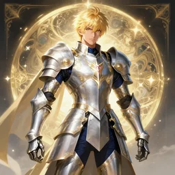 Seiya as Knigh of Zodiac , holy light, intricate armor, elegant, highly detailed, digital painting, artstation, concept art, smooth, sharp, focus, illustration, art by artgerm and greg rutkowski and alphonse mucha
