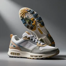 a sneaker with an outsole made out of air