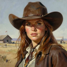 ultra realistic portrait painting of amy adams as a western outlaw, art by frank frazetta, 4 k, ultra realistic, highly detailed, epic lighting