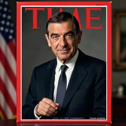 mr. bean as us president, journalism photography, time magazine cover, cinematic lighting,