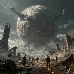 hyperdetailed photo of a war on a unknown creepy planet 8 k extremely detailed hd hyperrealism mysterious movie studio fx beautiful