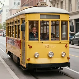 Bob hope riding the trolly