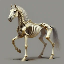 a digital painting of a skeleton horse, digital art, by John Howe