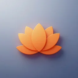 centered icon stylized minimalist lotus exige orange, loftis, cory behance hd by jesper ejsing, by rhads, makoto shinkai and lois van baarle, ilya kuvshinov, rossdraws global illumination
