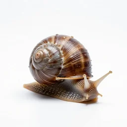 crystal snail, studio photography, full body, isolated on a pure white background, centered, entire subject in frame, sharp focus, soft studio lighting