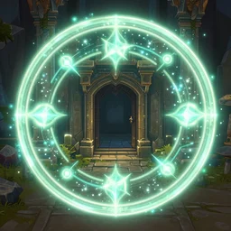 classic fantasy portal from game like a diablo. close up, vfx, effect, luminous magic disk, hyper - detailed, artstation, cgsociety, 8 k