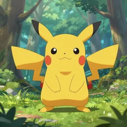 photo of a Pokemon in a forest