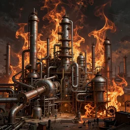 Industrial complex. By William-Adolphe Bouguerea, Jordan grimmer, fractal flame. Highly_detailded