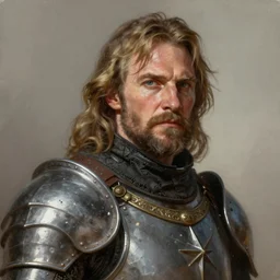 Portrait of captain price in medieval armor, detailed face, fantasy, highly detailed, cinematic lighting, digital art painting by greg rutkowski