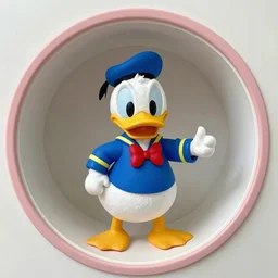 the inside of the body of donald duck
