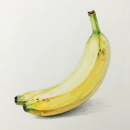 pencil drawing of a ninja banana
