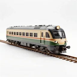 handcrafted bullet train, commercial catalog photo, isolated on a pure white background, centered, entire object in frame, sharp focus, soft studio lighting