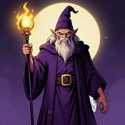 weird wizard 🥓 monster in a hand-drawn vector, svg, cult-classic-comic-style