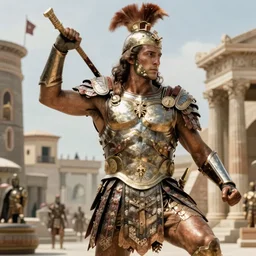 oscar isaac in armor playing achilles, ancient city in background, ultra detailed, realistic, photography, movie poster