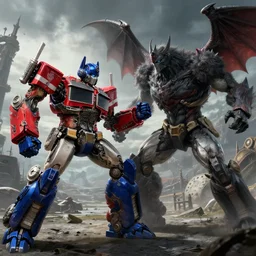 optimus prime in dark souls fighting with midir