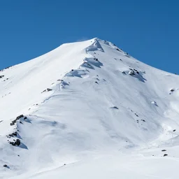 a mountain, snowy