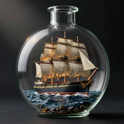 a ship in a bottle  a ship in a bottle