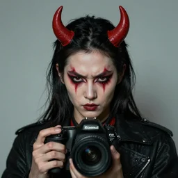 a portrait of the devil, dslr photography