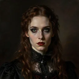 portrait of a gothic male art by jeszika le vye, trending on arstation