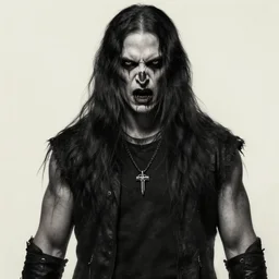 shade the changing man, realistic photo, badass, death metal, masterpiece, unsettling