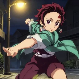 emma watson in heavens feel movie, demon slayer, ufotable, high quality, artgerm, under street lamp, on a street at night, fate stay night, unlimited blade works, greg rutkowski, high resolution, dynamic pose, close up, street clothes, action, anime, koyoharu gotouge, sakuga