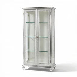 crystal wardrobe, commercial catalog photo, isolated on a pure white background, centered, entire object in frame, sharp focus, soft studio lighting