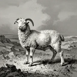 sacrificial lamb by Gustave Doré