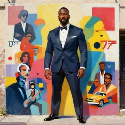 idris elba as james bond, 0 0 7, concept art, organic painting, sunny day, matte painting, bold shapes, hard edges, street art, trending on artstation, by huang guangjian and gil elvgren and sachin teng, carl spitzweg, ismail inceoglu, vdragan bibin, hans thoma, greg rutkowski, alexandros pyromallis