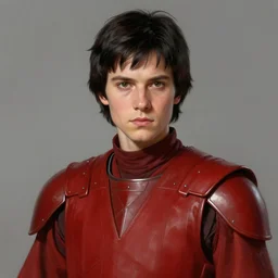 portrait of a man by greg rutkowski, royalti jedi knigh, short black hair, star wars expanded universe, she is about 5 0 years old, elegant, prideful, wearing red jedi armor, highly detailed portrait, digital painting, artstation, concept art, smooth, sharp foccus ilustration, artstation hq