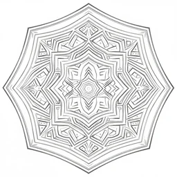 Dynamic symmetrical alchemy dreams in a complex, byzantine, detailed hexagon pattern, line art by james jean, moroccan, boho asian style, geometric fluid patterns mtg, detailed painting