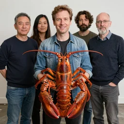 zoological portrait of a human lobster by kuldar leement and ruan jia and brad rigney and micha karcz and brad rigney 0. 0 0 1