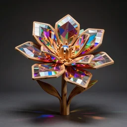 uwu the prismatic flower installation by chris wood, caustics, 4 k photo, featured on behance