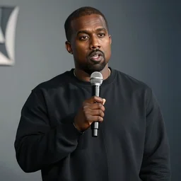 kanye west hosting fox news, movie still, cinematic lighting, ray tracing, octane render, long lens, shallow depth of field, bokeh, anamorphic lens flare, 8 k, hyper detailed, 3 5 mm film grain