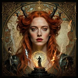highly detailed surreal vfx eldritch avante garde portrait of emma stone, 🔥, 🪄, projections, arcane ritual, script, entangled vibrating, ⚡, ornate, hyperrealistic, octane render, chiaroscuro, inspired by james jean, android jones, gerard brom, denis villeneuve, johannen voss, alphonse mucha, frostbite 3 engine