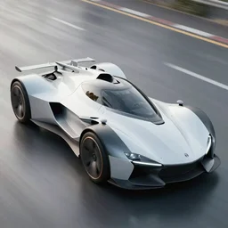 Futuristic Hover Car Le Mans Races In Italy Circa Year 10,0000, Hover Vehicles Designed by Syd Mead and Pininfarina, beautiful sunset, photorealistic, hyperrealistic, octane render, HDR, IG Studios Anime Style