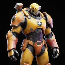 Fallout Super Mutant Power Armor Concept Art, vibrant colors, 8k photorealistic, black background, HD, high details, trending on artstation