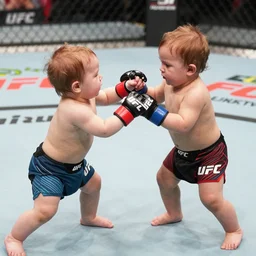 Babies fighting each other in the UFC